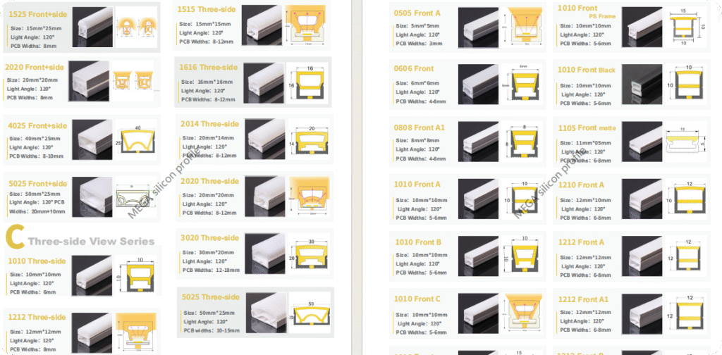 The catalogue of silicone led channel from China The catalogue of silicone led channel from China